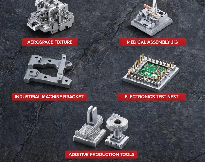 Industry application collage of tooling and machinery parts