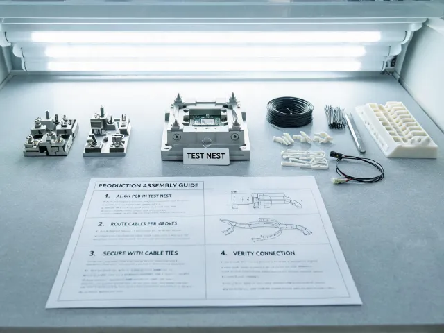 Electronics test nest and assembly tooling